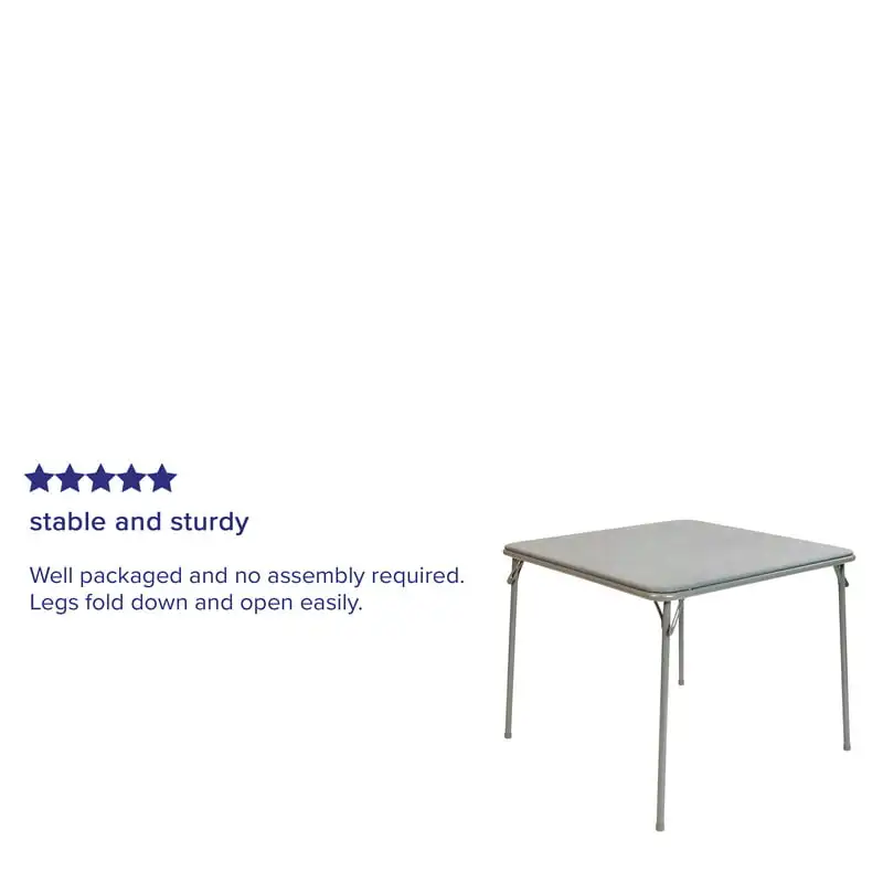 Серый складной карточный столик - легкий портативный складной столик со складывающимися ножками