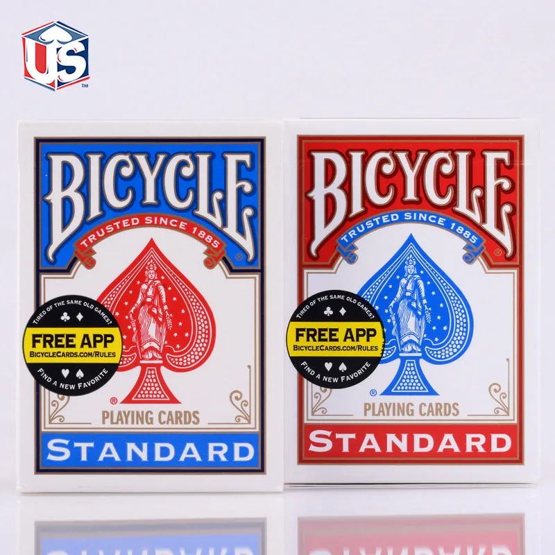 Стандартный Индекс Велосипеда Игральные Карты Красного и синего Цветов Оригинальная Задняя Колода 808 Rider с 5 Бонусными Кубиками USPCC Покер Реквизит для Фокусов