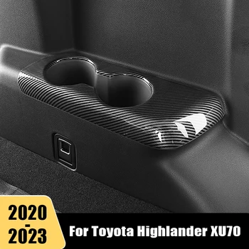 Для Toyota Highlander Kluger XU70 2020 2021 2022 2023 ABS Автомобильная Внутренняя Боковая Дверная Ручка Рамка для Стакана Воды, Наклейка На Крышку, Аксессуары