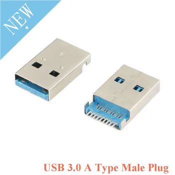 5шт USB 3.0 A Тип Штекерный Разъем 9-Контактный SMT SMD Высокоскоростная Передача данных USB 3.0 Разъем Для зарядки Розетки Пайки