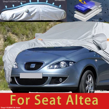 Для Seat Altea подходят для наружной защиты, Полные автомобильные чехлы, Снежный покров, Солнцезащитный козырек, Водонепроницаемые Пылезащитные внешние автомобильные аксессуары