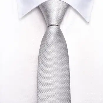 Серебристый однотонный шелковый галстук для детей, роскошный Дизайнерский ручной детский галстук длиной 120 см и шириной 6 см, модный праздничный дропшиппинг Hi-Tie New