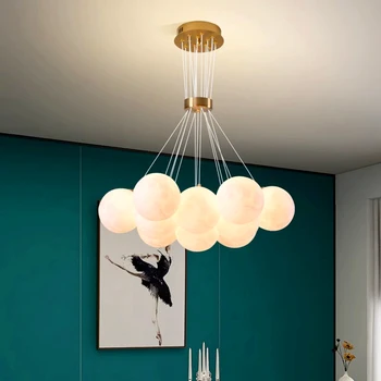 Подвесной светильник, светодиодная художественная люстра, Декор комнаты, скандинавская домашняя столовая, подвесная гостиная на потолке, эстетические кухонные принадлежности