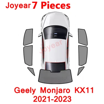 Для Geely Monjaro KX11 2021-2023 Автомобильные Магнитные Солнцезащитные Козырьки на Боковые Стекла Сетчатые Шторки Для автомобильных Окон Curtian Внешние Аксессуары