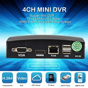 4-Канальный видеорегистратор MINI DVR AHD 128G TF CCTV И 1080P AHD CVI TVI CVBS Аналоговые 4 В 1 МИНИ-камеры DVR 4 Канала для Камеры видеонаблюдения