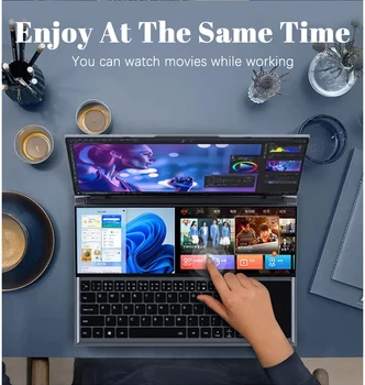2023 Topton Ультратонкий Ноутбук Full HD с двойным экраном 16 