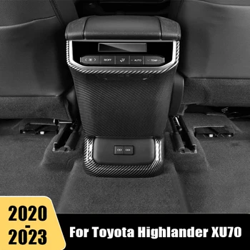 Для Toyota Highlander XU70 Kluger 2020 2021 2022 2023 Автомобильный Задний Ряд AC Рамка Кондиционера Ударник Крышка Накладка Аксессуары