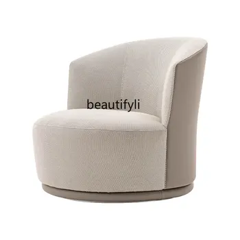 yj Итальянский минималистичный одноместный диван-кресло из натуральной кожи, кресло для конференций, легкое роскошное кресло для отдыха