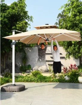 Солнечный зонт для отдыха на открытом воздухе, зонт для балкона, Вилла, Большой солнечный зонт из алюминиевого сплава, зонт для двора