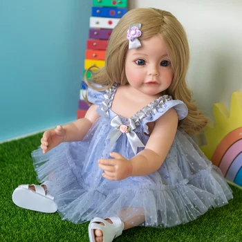 FBBD 55 см, 3D кожа, силикон для всего тела, Возрожденная девочка-принцесса Сью-Сью, ручная роспись, водонепроницаемая игрушка для девочек