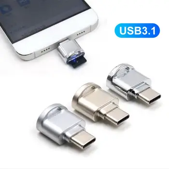 Мини-Кард-Ридер Портативный Металлический USB 3.1 Micro Secure Digital TF Memory Type-C TF Micro SD OTG Адаптер Для телефона Кард-ридер