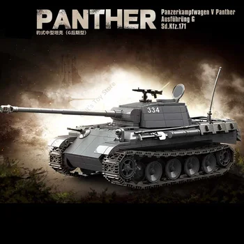 Вторая мировая война Немецкий Военный Panzerkampfwagen V Panther Late G Танк WW2 Фигурки Солдат Строительные Блоки Модель Детская Игрушка В Подарок