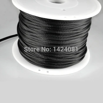 100 м 8 мм Расширяемая черная оплетка из ПЭТ-материала высокой плотности для кабеля