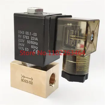 SD22-02 маленький двухпозиционный двухсторонний электромагнитный клапан высокого давления водяной клапан воздушный клапан