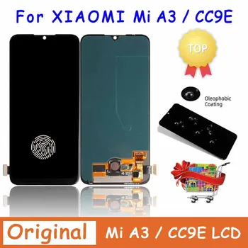 6,09 AMOLED CC9e ЖК-дисплей Для Xiaomi A3 CC9E ЖК-дисплей с Сенсорным экраном, Дигитайзер в Сборе с Отпечатком пальца Для Xiaomi Mi A3 MiA3 lcd
