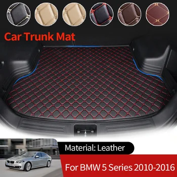 Кожаные автомобильные коврики для багажника, коврики для багажного отделения, водонепроницаемый ковер для BMW 5 серии GT F10 Седан 2010 ~ 2016 2015