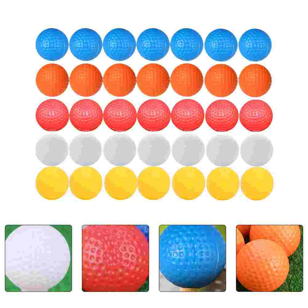 35 Шт. Мячи для гольфа, аксессуары для интерьера, Непористый тренировочный пластик для игры в гольф