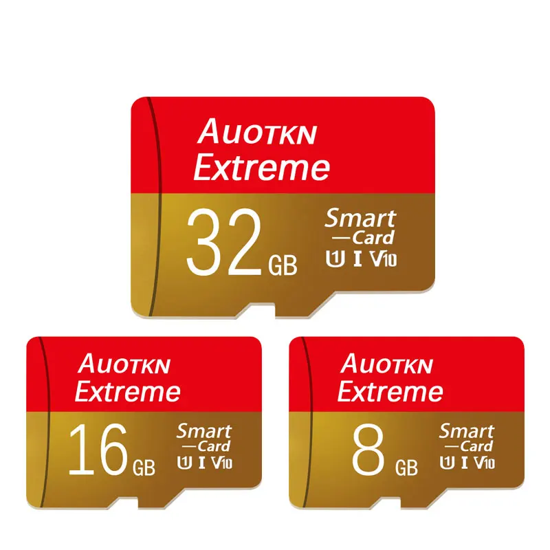 AuoTKN TF/micro sd карта 64 ГБ 32 ГБ 16 ГБ 8 г Class10 V10 Карта памяти Высокоскоростная Мини SDкарта 128 ГБ 256 ГБ Флэш-накопитель для телефона