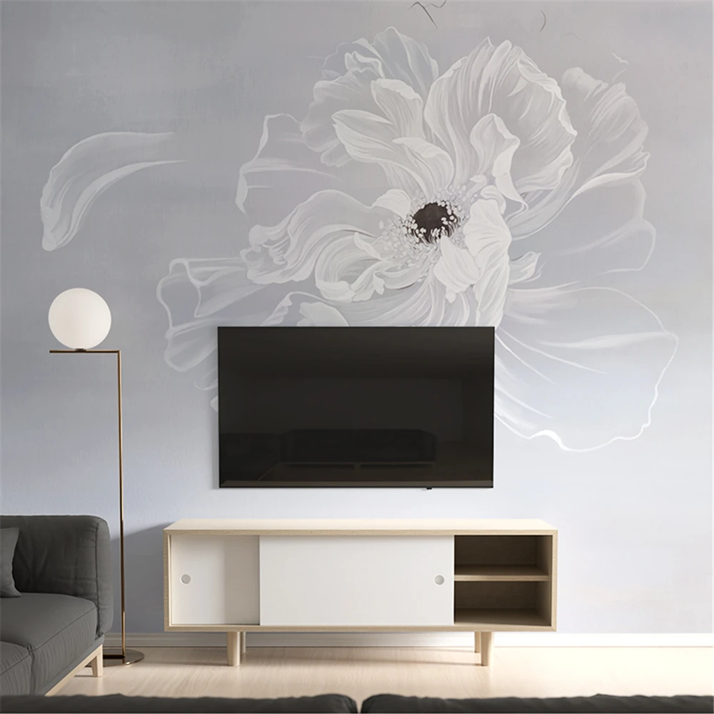 beibehang обои для дивана из ткани на заказ для гостиной, спальни, цветы, фон для телевизора, обои для стен, настенная роспись, обои