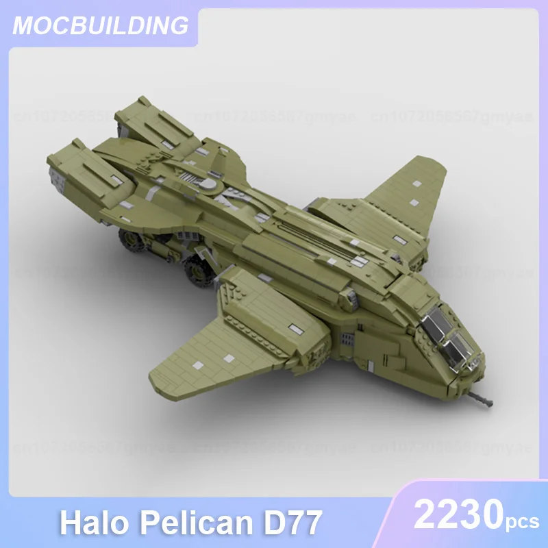 Halo Pelican D77 Модель MOC Строительные блоки DIY Сборка Кирпичей Автомобиль Развивающие творческие детские игрушки Детские подарки 2230 шт.