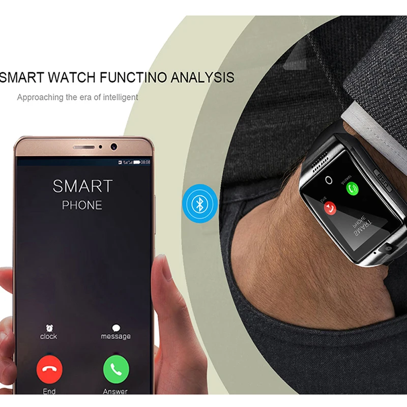 Relojes 2023 Новые Смарт-часы Q18 Smartbracelet С SIM-картой TF Поддержка Камеры Dial Call Ответ На Вызов Синхронизация сообщений Smartwatch Man