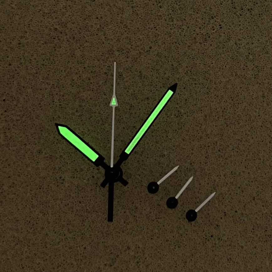 Аксессуары для часов Стрелки часов 23,5 мм 6 стрелок Черные белые зеленые светящиеся Подходят для японского кварцевого механизма VK63