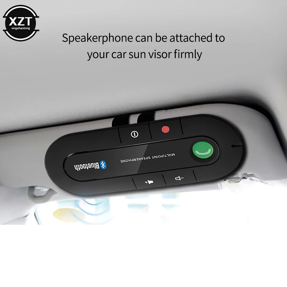 Громкая связь 4.1 + EDR, Беспроводная Bluetooth-совместимая Громкая связь, Автомобильный комплект MP3-плеера, Аудиоприемник с USB-питанием, зажим для солнцезащитного козырька