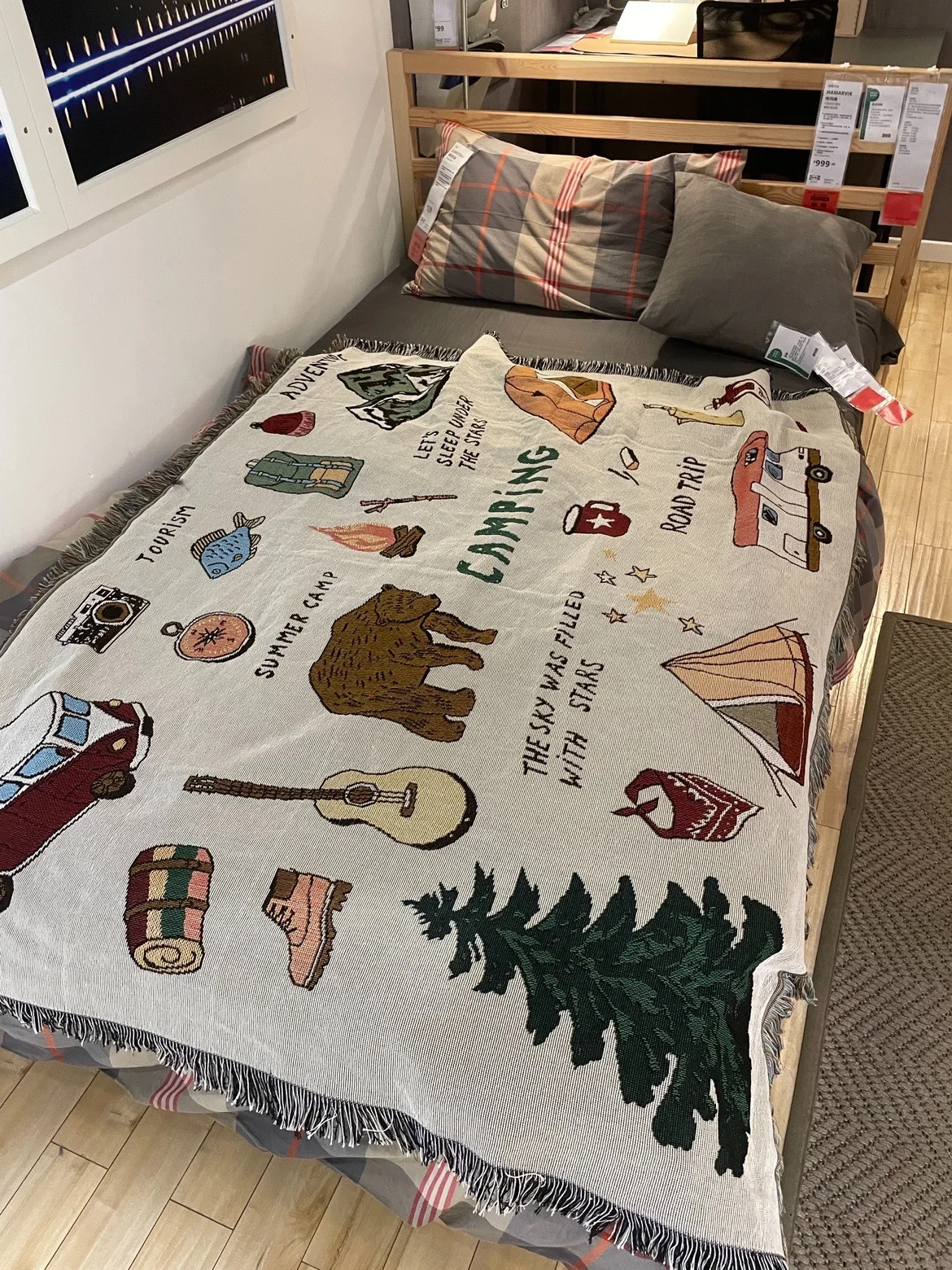 Декоративная подушка для Кемпинга, Американское Винтажное Богемное Одеяло для Дивана, Гобелен, Подушка для Кемпинга, Одеяло для отдыха