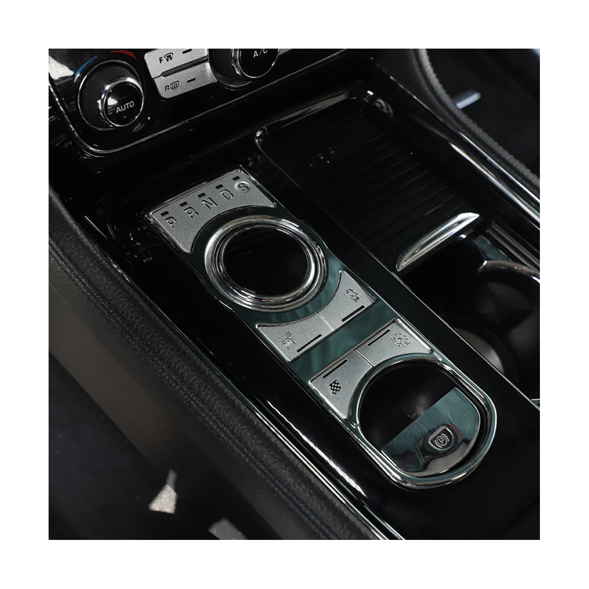 Для XJ 2010-2019 Наклейка на мультимедийную кнопку центрального управления интерьером, наклейки для переключения передач, автомобильные аксессуары