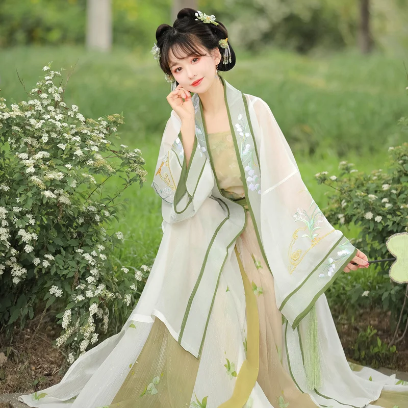 Китайский традиционный женский костюм Ханьфу, Платье Древней Династии Хань, Восточное платье Принцессы, Элегантная одежда для Танцев Династии Тан