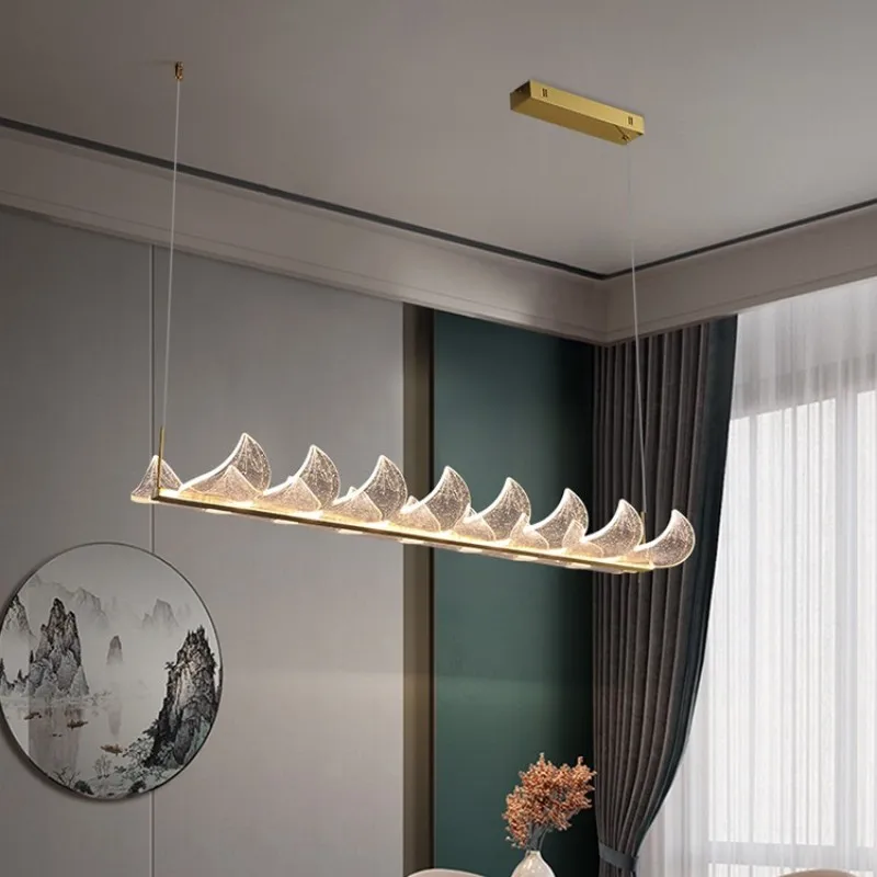 Люстра светодиодная художественная подвесная лампа Light Room Decor Living Lustre Акриловый Лотос Современный домашний светильник для внутреннего освещения гостиной