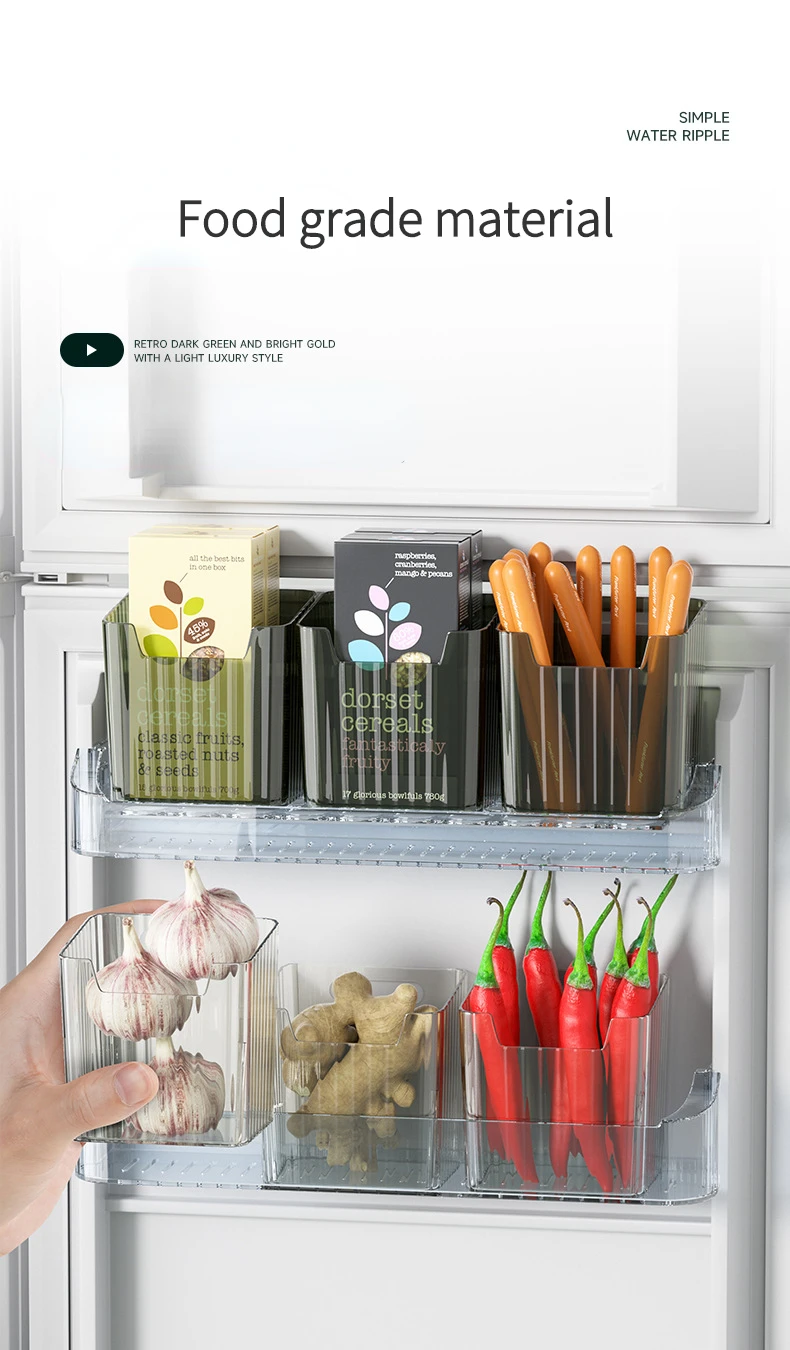 Органайзер на боковой двери холодильника, Коробка для хранения свежих продуктов, Классификация овощей, фруктов, специй, Контейнеры для хранения предметов домашнего обихода