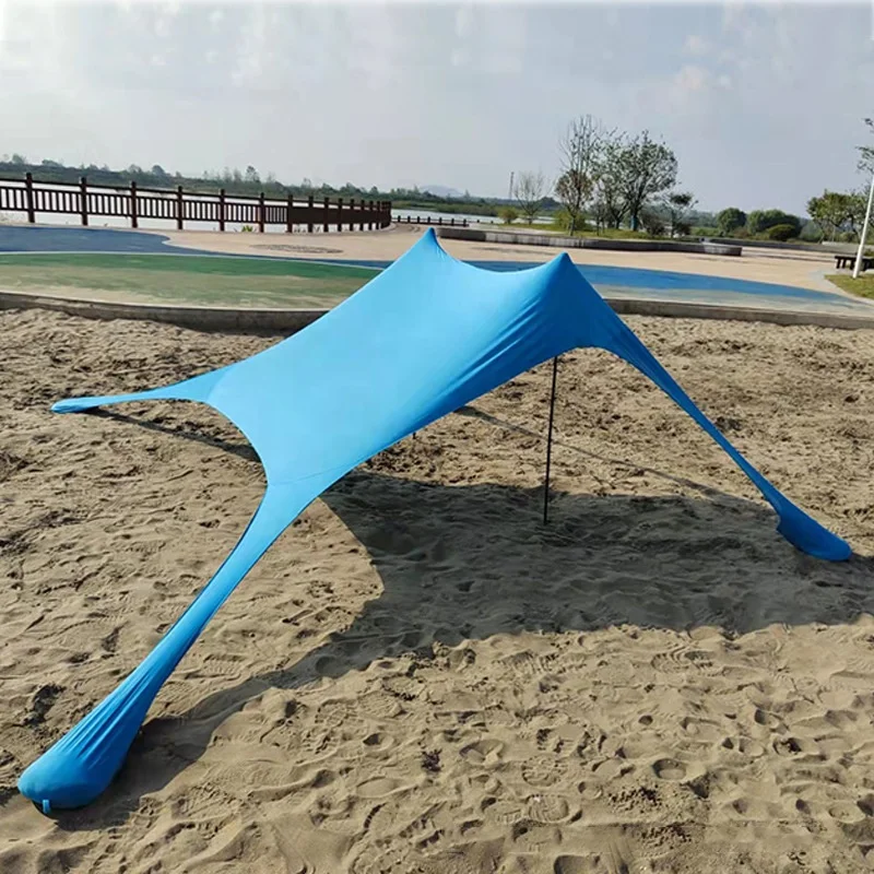 Прямые продажи с фабрики UPF50 +, Алюминиевая палатка для пляжной тени, Горячая Креативная индивидуальная пляжная палатка от солнца