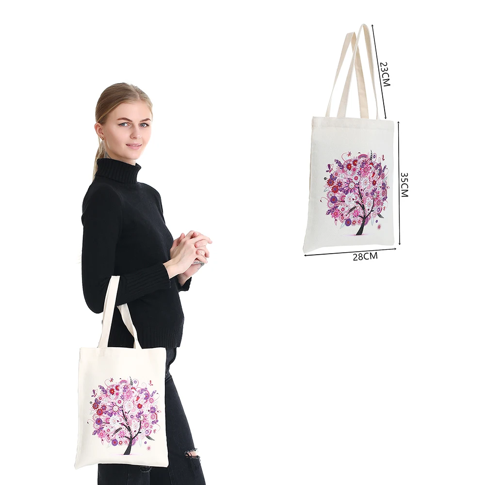 Сумка для рисования бриллиантами своими руками Многоразовая сумка для хранения покупок через плечо Складные экологичные сумки для покупок Бытовая сумка для хранения