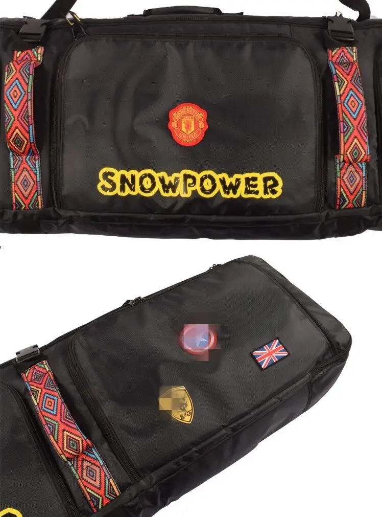 Сумка для сноуборда, дорожная сумка 146/156/166/180 см, водонепроницаемая лыжная сумка для занятий снежным спортом, черная
