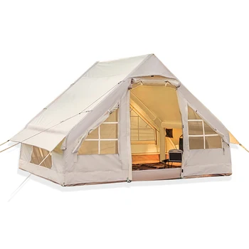 Водонепроницаемая воздушная надувная роскошная кабина BOBOSKY, Хлопчатобумажная палатка для кемпинга на открытом воздухе на 5-6 человек, надувная палатка для кемпинга
