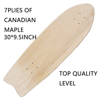 Палуба для серфинга, настил для скейтборда 30X9,5 дюймов из канадского клена и эпоксидного материала