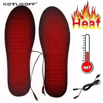 Стельки для обуви с USB Подогревом, Электрическая Грелка для ног, Коврик Для теплых Носков, Электронагревательные Стельки, Моющиеся Зимние Термальные