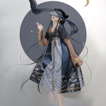 2022 новая китайская традиционная одежда hanfu винтажный костюм JK фестивальное платье с золотым тиснением улучшенный косплей hanfu одежда для танцев для девочек