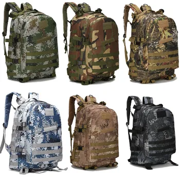 40-литровая военно-тактическая сумка Molle, Армейский рюкзак для Кемпинга, Штурмовой Рюкзак для Путешествий, Походов, Охоты, Рыбалки, Камуфляжная сумка