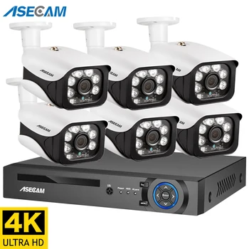 8-Мегапиксельная система видеонаблюдения 4K POE NVR Комплект наружного видеонаблюдения Домашняя IP-камера видеонаблюдения Xmeye