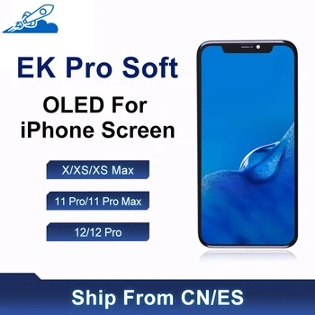 Elekworld Grade Soft OLED Для iPhone X XS Max ЖК Дисплей С 3D сенсорным экраном Дигитайзер В Сборе Запасные Части 11 Pro Max