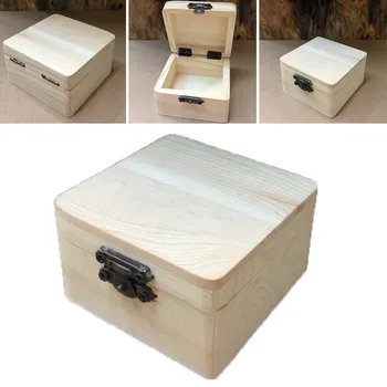 Простая Упаковка из натурального дерева Коробка для хранения Бревен ручной работы Подарочная коробка с гладкой поверхностью Многофункциональный Деревянный держатель для колец Ewelry Boxe