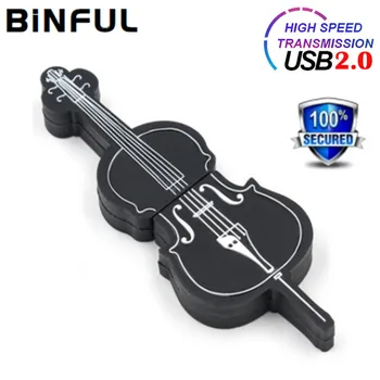 BinFul ViolinGuitar Флеш-Накопитель Музыкальный USB Флэш-накопитель 32 ГБ Флэш-карта памяти 4 ГБ 8 ГБ 16 ГБ Флешка 64 ГБ 128 Гб 256 ГБ Флешки