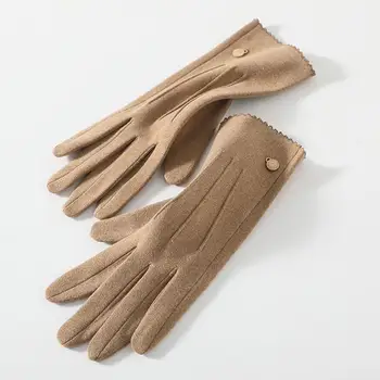Простые супер мягкие дышащие женские зимние теплые перчатки с сенсорным экраном, удобные женские перчатки для верховой езды для девочки