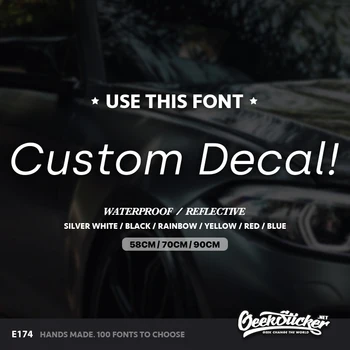 Geeksticker Custom Car Decal Name Text Индивидуальная Наклейка Для Автомобилей Авто Мотоцикл Бампер Окно Дверь Кузов Автомобильные Наклейки