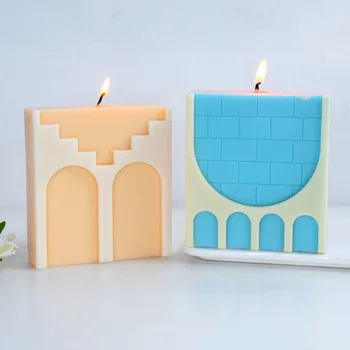Самодельная силиконовая форма для свечей в форме 3D арки Используется для изготовления мыла, формы для изготовления свечей из гипсовой смолы, формы для подарков для семейных вечеринок