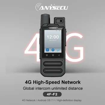 ANYSECU 4G F2 LTE портативная рация Android 7,1 Realptt Платформа Zello WalkieFleet 4000 мАч с GPS ГЛОНАСС портативное радио