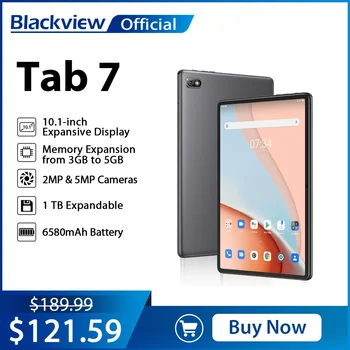 [Мировая премьера] Планшет Blackview Tab 7 10,1 дюймов 1280X800 Android 11 6580 мАч 3 ГБ 32 Гб 4G WIFI LTE Планшеты Kindle Ebook Type-C