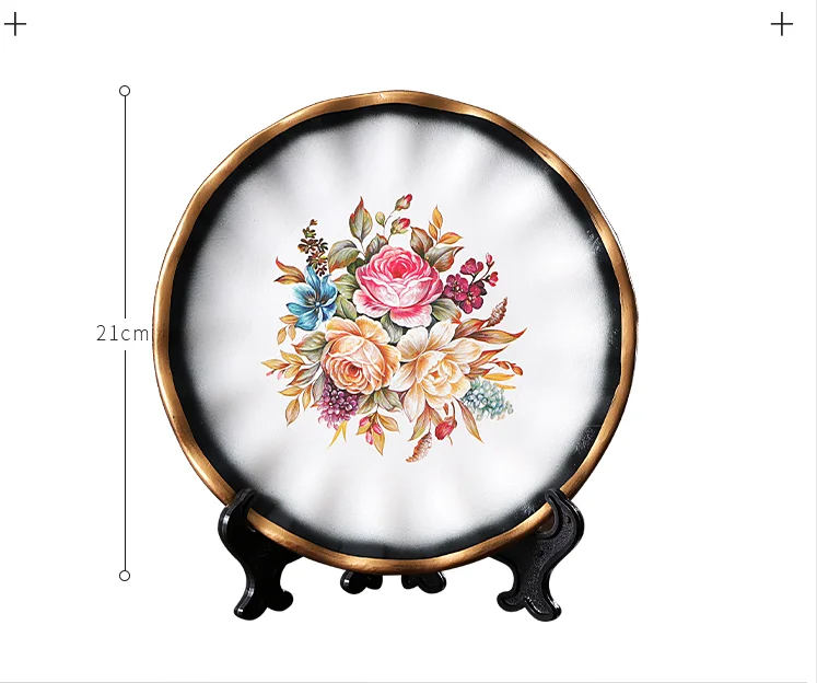20 см Керамическая декоративная тарелка в китайском стиле, Раскачивающаяся Тарелка, украшения для входа в гостиную, Украшения для дома, свадебные украшения